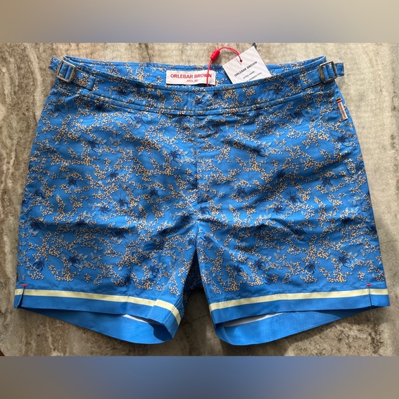 ORLEBAR BROWN WONDER FULL FLORAL SPRINGFIELD BLUE BUGS SWIM TRUNKS SETTER 30